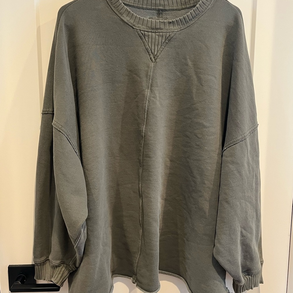 Olive Green Oversized Sweatshirt